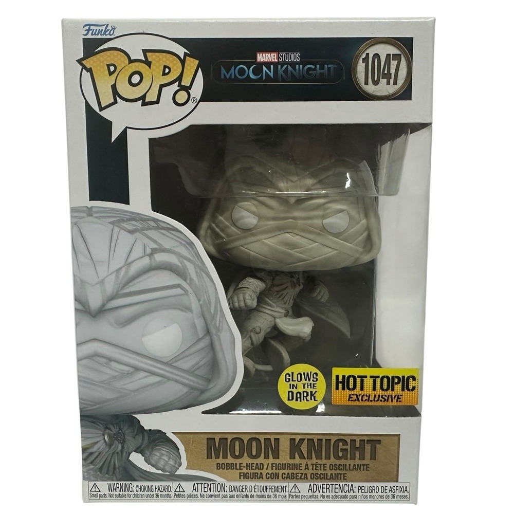 Funko Pop Marvel Moon Knight Glows Hot Topic Exclusive #1047 GITD Vinyl Figure